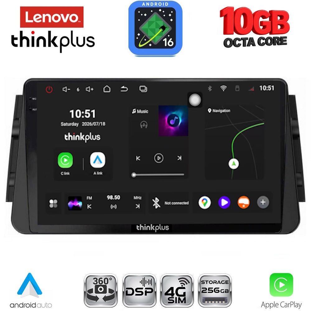 LENOVO LTM 11460_CPA (9inc) MULTIMEDIA TABLET for NISSAN MICRA mod. 2017-2025 LENOVO LTM 11460_CPA (9inc) MULTIMEDIA TABLET for NISSAN MICRA mod. 2017-2025