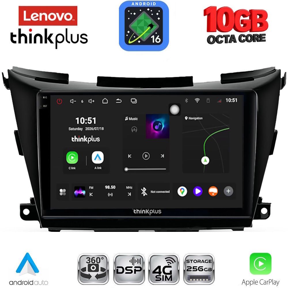 LENOVO LTM 11462B_CPA (9inc) MULTIMEDIA TABLET for NISSAN MURANO mod. 2017-2025 LENOVO LTM 11462B_CPA (9inc) MULTIMEDIA TABLET for NISSAN MURANO mod. 2017-2025