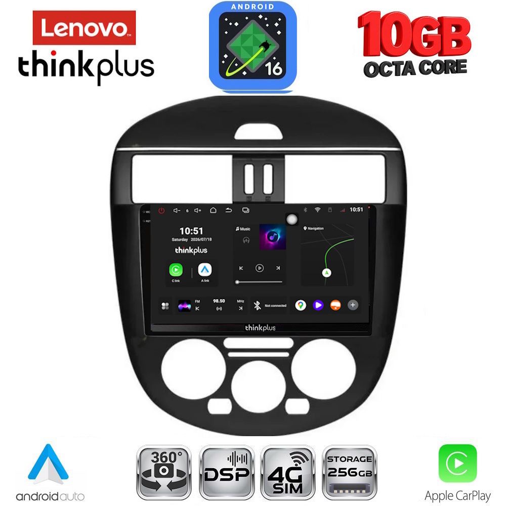 LENOVO LTM 11465B AC_CPA (9inc) MULTIMEDIA TABLET for NISSAN TIIDA mod. 2013-2023 with A/C LENOVO LTM 11465B AC_CPA (9inc) MULTIMEDIA TABLET for NISSAN TIIDA mod. 2013-2023 with A/C