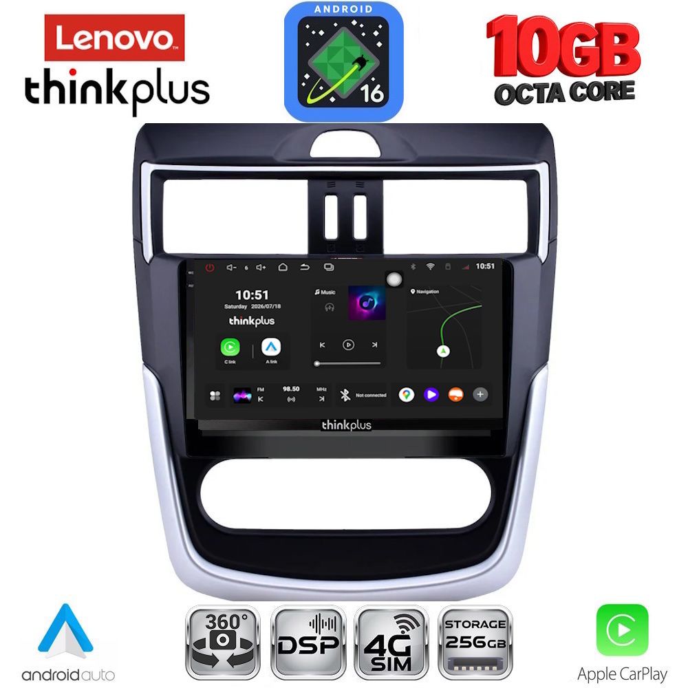 LENOVO LTM 11465B CL_CPA (9inc) MULTIMEDIA TABLET for NISSAN TIIDA mod. 2013-2023 with CLIMA LENOVO LTM 11465B CL_CPA (9inc) MULTIMEDIA TABLET for NISSAN TIIDA mod. 2013-2023 with CLIMA