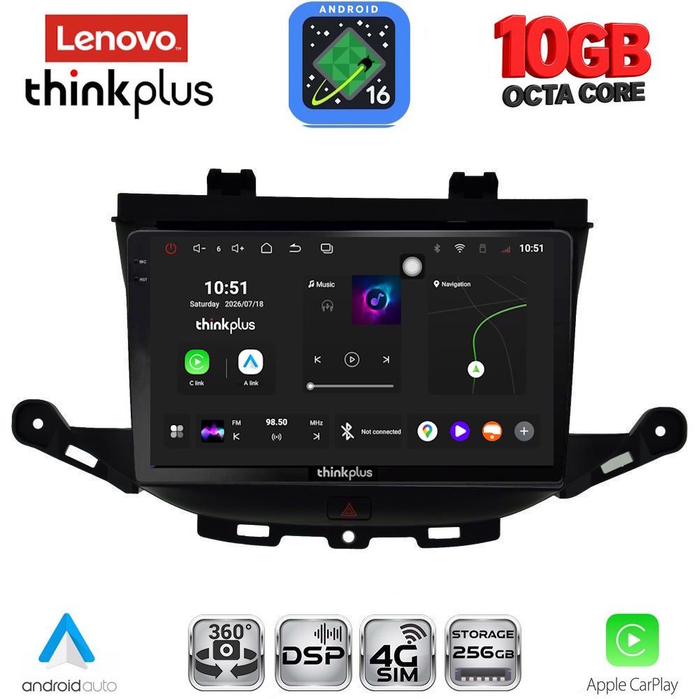 LENOVO LTM 11483_CPA (9inc) MULTIMEDIA TABLET for OPEL ASTRA K mod. 2015-2022 LENOVO LTM 11483_CPA (9inc) MULTIMEDIA TABLET for OPEL ASTRA K mod. 2015-2022