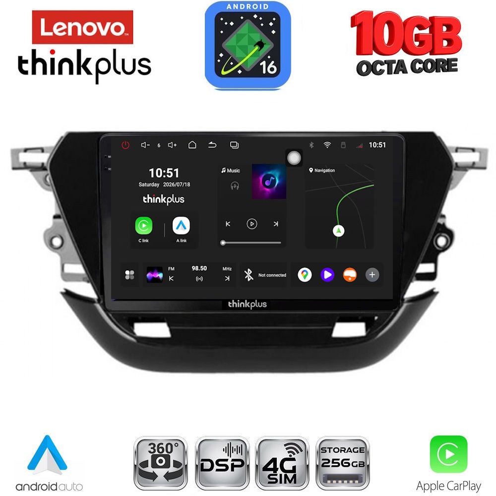 LENOVO LTM 11487_CPA (9inc) MULTIMEDIA TABLET for OPEL CORSA F mod. 2019-2024 LENOVO LTM 11487_CPA (9inc) MULTIMEDIA TABLET for OPEL CORSA F mod. 2019-2024