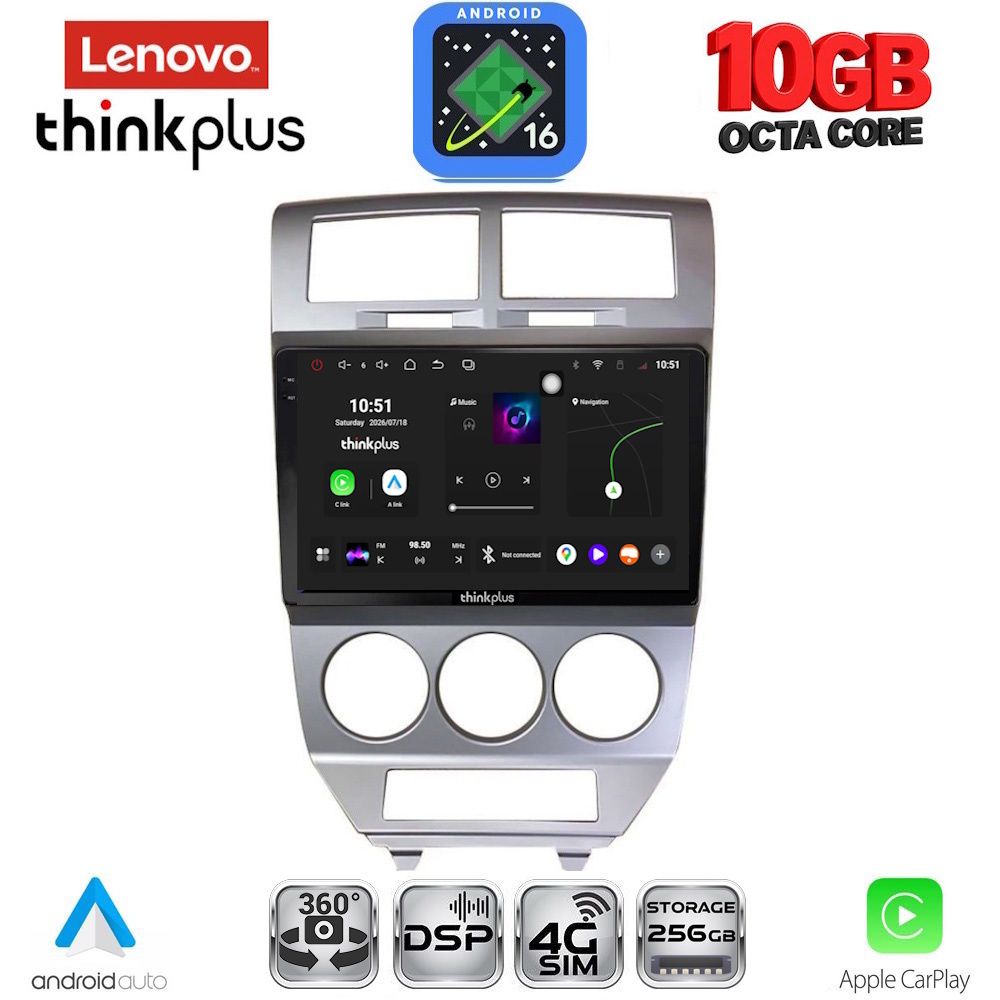 LENOVO LTM 11275_CPA (10inc) MULTIMEDIA TABLET for DODGE CALIBER mod. 2006-2012 LENOVO LTM 11275_CPA (10inc) MULTIMEDIA TABLET for DODGE CALIBER mod. 2006-2012