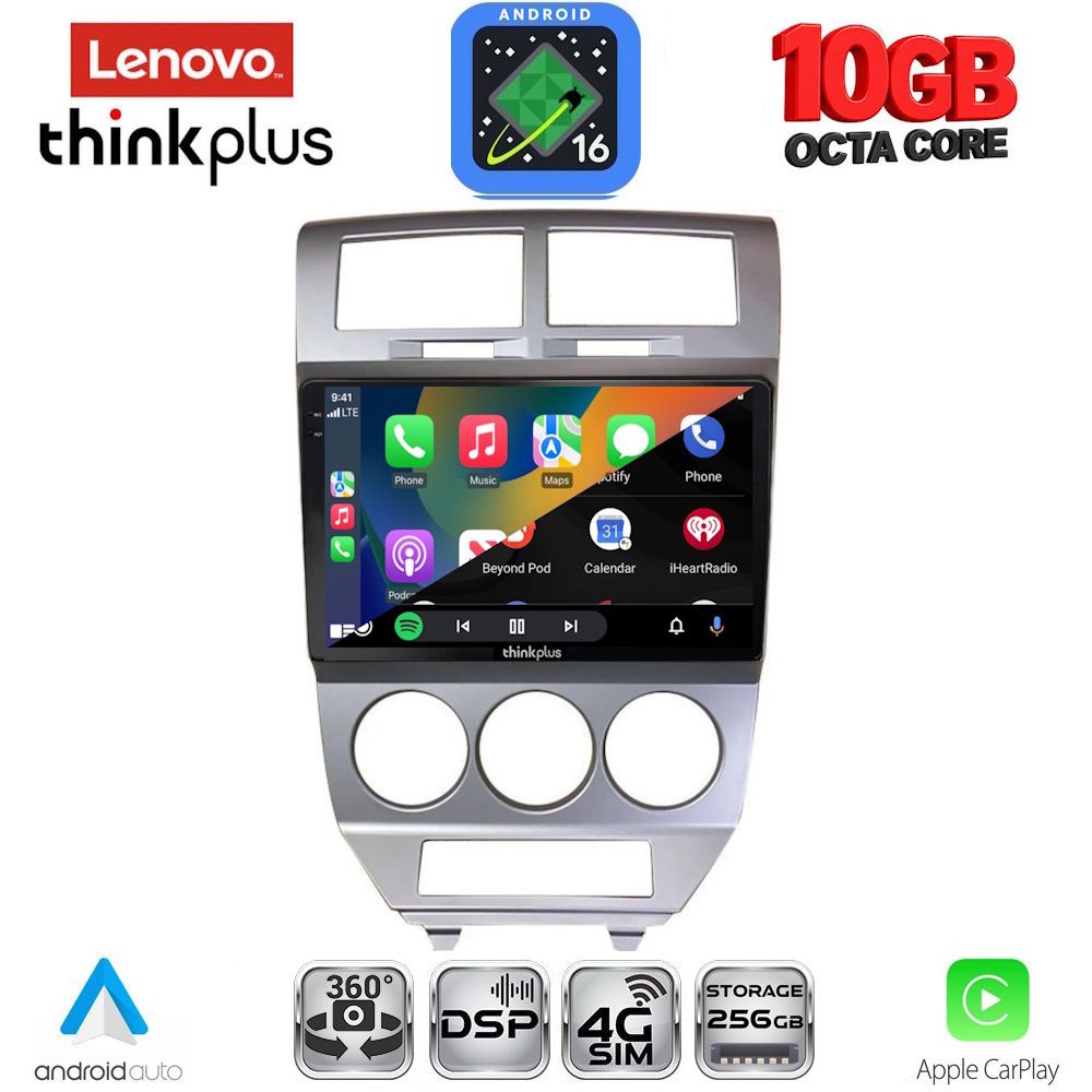 LENOVO LTM 11275_CPA (10inc) MULTIMEDIA TABLET for DODGE CALIBER mod. 2006-2012 LENOVO LTM 11275_CPA (10inc) MULTIMEDIA TABLET for DODGE CALIBER mod. 2006-2012
