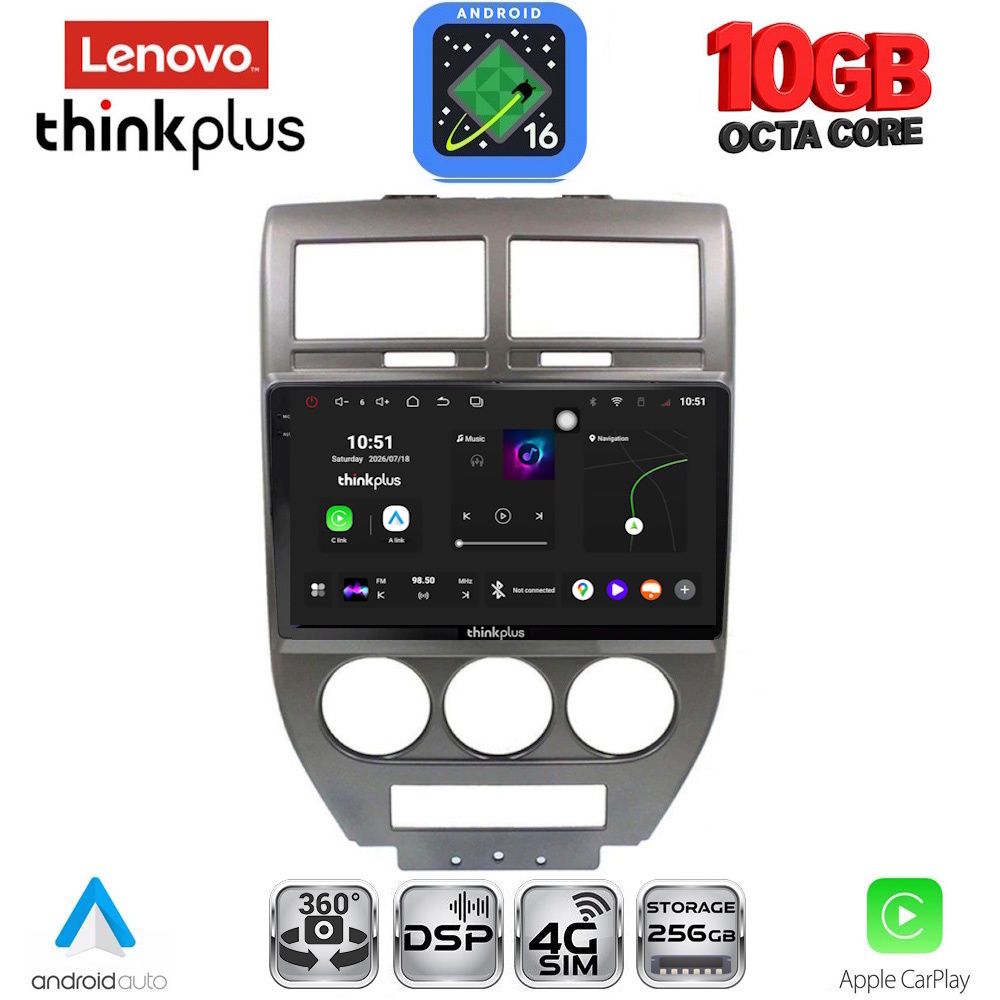 LENOVO LTM 11276_CPA (10inc) MULTIMEDIA TABLET for JEEP COMPASS - PATRIOT mod. 2007-2016 LENOVO LTM 11276_CPA (10inc) MULTIMEDIA TABLET for JEEP COMPASS - PATRIOT mod. 2007-2016