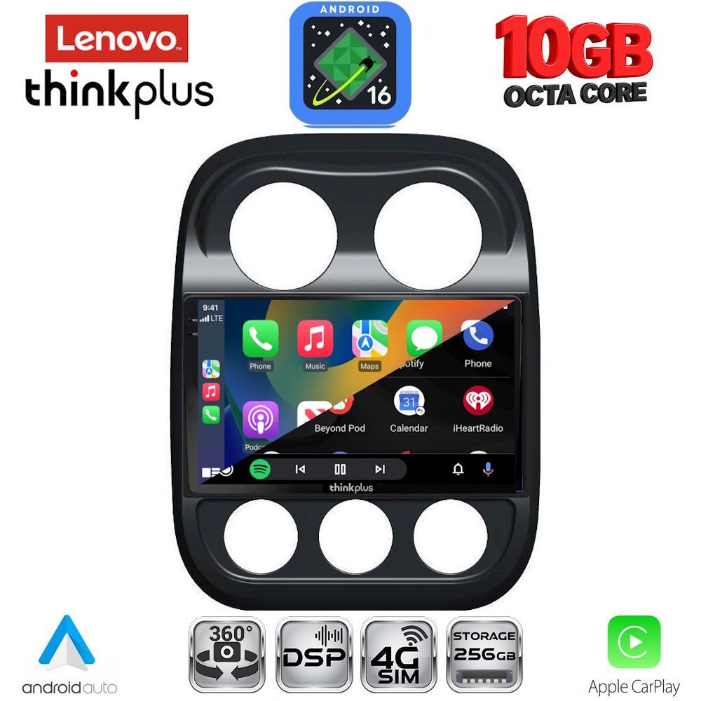 LENOVO LTM 11277_CPA (10inc) MULTIMEDIA TABLET for JEEP COMPASS – PATRIOT mod. 2007-2016 LENOVO LTM 11277_CPA (10inc) MULTIMEDIA TABLET for JEEP COMPASS – PATRIOT mod. 2007-2016