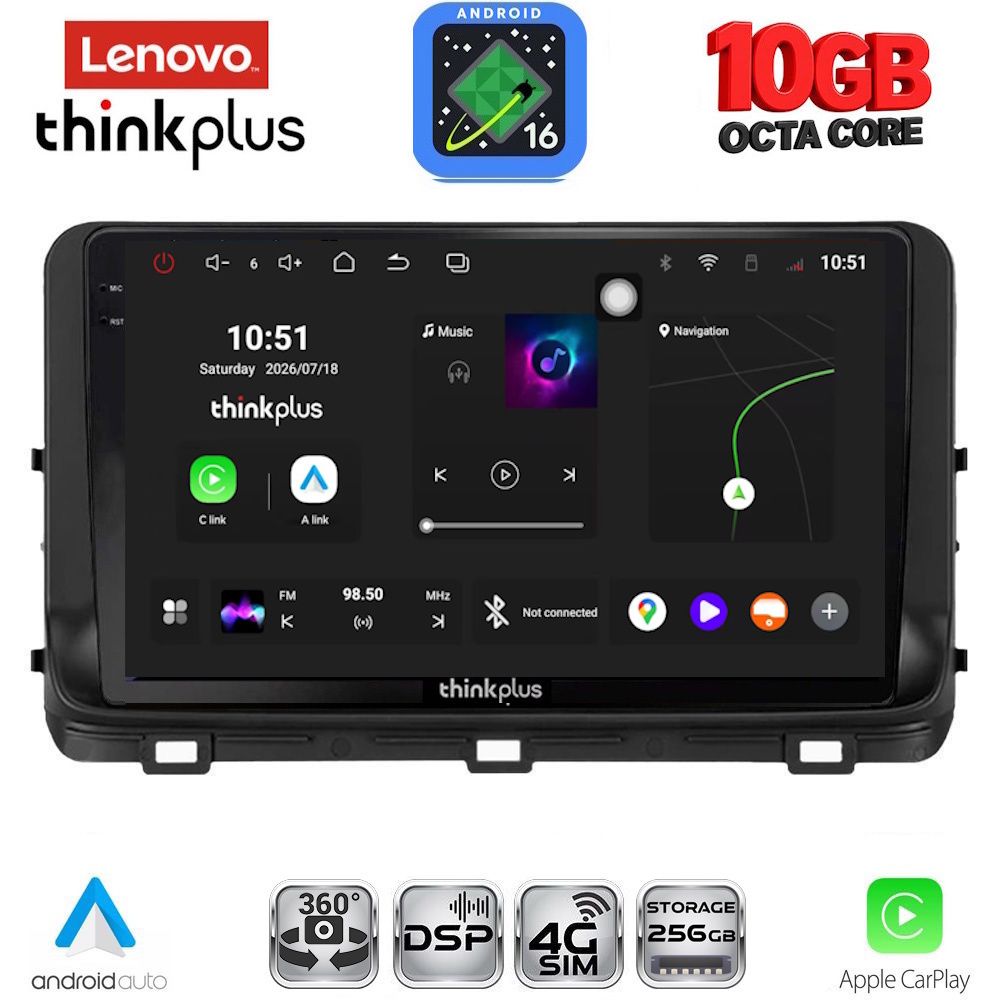 LENOVO LTM 11303_CPA (10inc) MULTIMEDIA TABLET for KIA CEED - XCEED mod. 2018-2022 LENOVO LTM 11303_CPA (10inc) MULTIMEDIA TABLET for KIA CEED - XCEED mod. 2018-2022