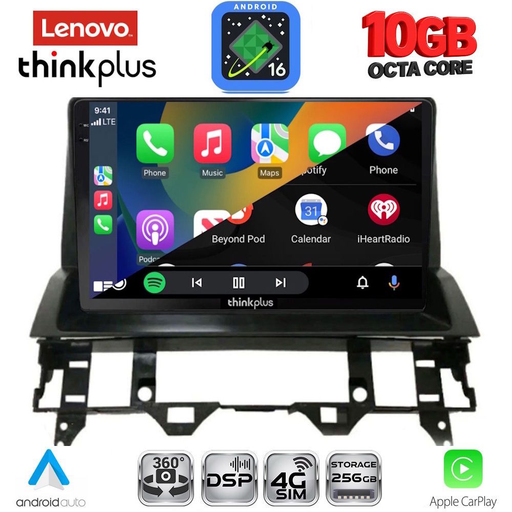 LENOVO LTM 11376_CPA DASH (10inc) MULTIMEDIA TABLET for MAZDA 6 mod. 2002-2008 LENOVO LTM 11376_CPA DASH (10inc) MULTIMEDIA TABLET for MAZDA 6 mod. 2002-2008