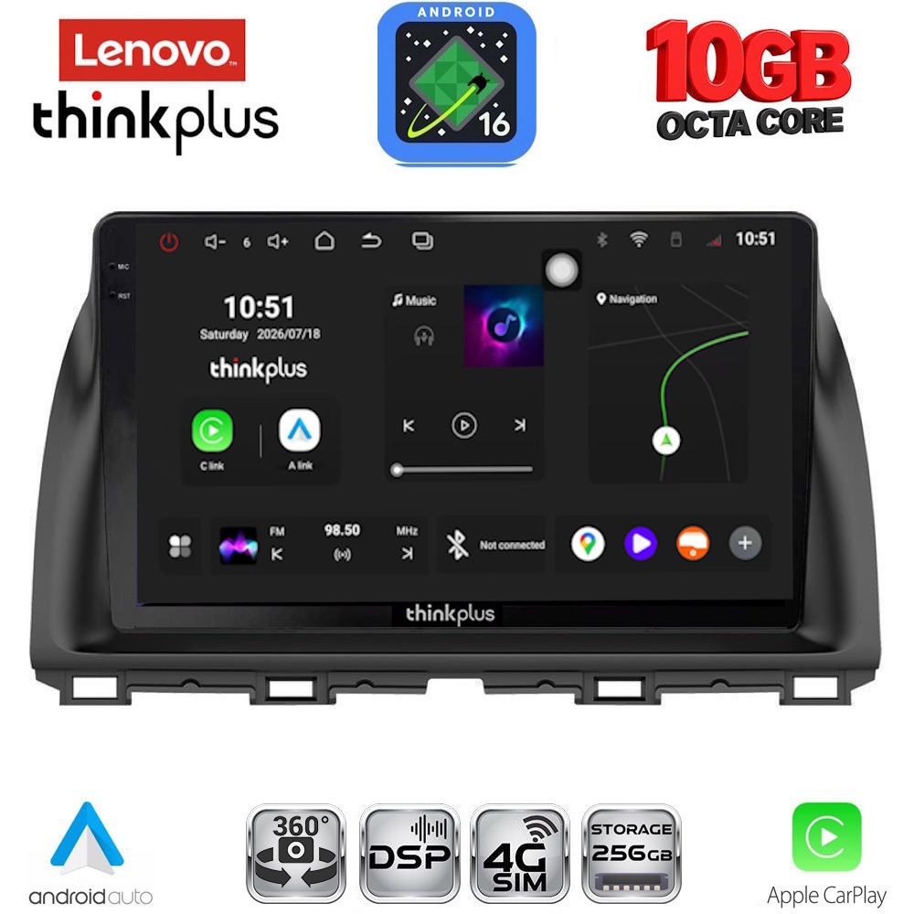 LENOVO LTM 11380_CPA (10inc) MULTIMEDIA TABLET for MAZDA CX5 mod. 2013-2017 LENOVO LTM 11380_CPA (10inc) MULTIMEDIA TABLET for MAZDA CX5 mod. 2013-2017
