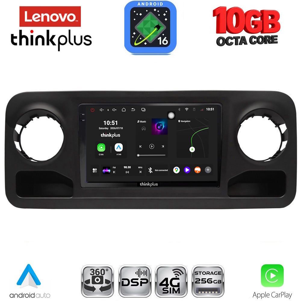 LENOVO LTM 11424_CPA (10inc) MULTIMEDIA TABLET for MERCEDES SPRINTER mod. 2018-2026 LENOVO LTM 11424_CPA (10inc) MULTIMEDIA TABLET for MERCEDES SPRINTER mod. 2018-2026