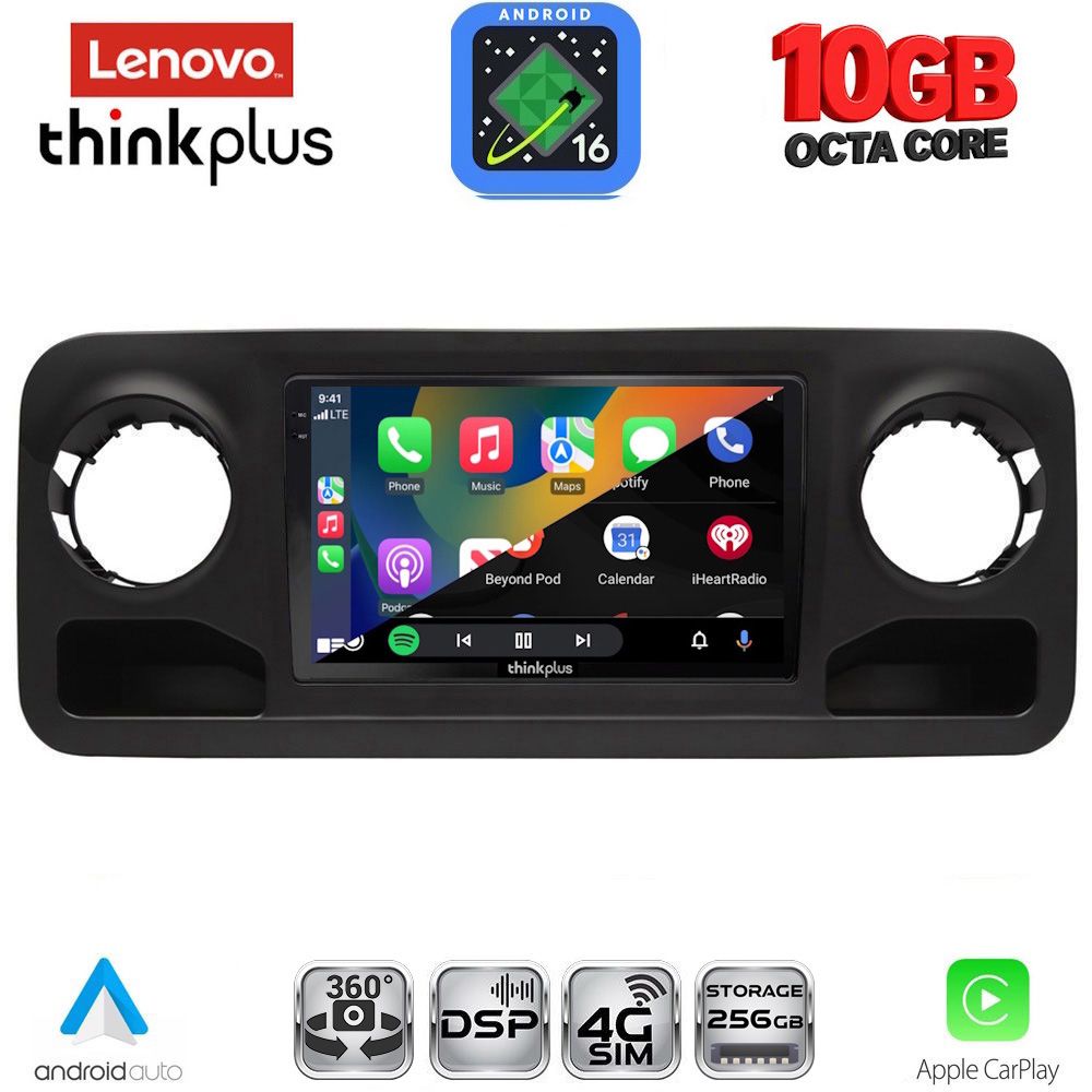 LENOVO LTM 11424_CPA (10inc) MULTIMEDIA TABLET for MERCEDES SPRINTER mod. 2018-2026 LENOVO LTM 11424_CPA (10inc) MULTIMEDIA TABLET for MERCEDES SPRINTER mod. 2018-2026