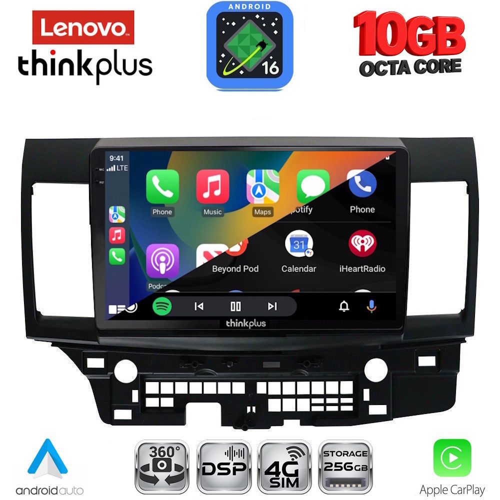 LENOVO LTM 11434_CPA (10inc) MULTIMEDIA TABLET for MITSUBISHI LANCER mod. 2008-2017 LENOVO LTM 11434_CPA (10inc) MULTIMEDIA TABLET for MITSUBISHI LANCER mod. 2008-2017