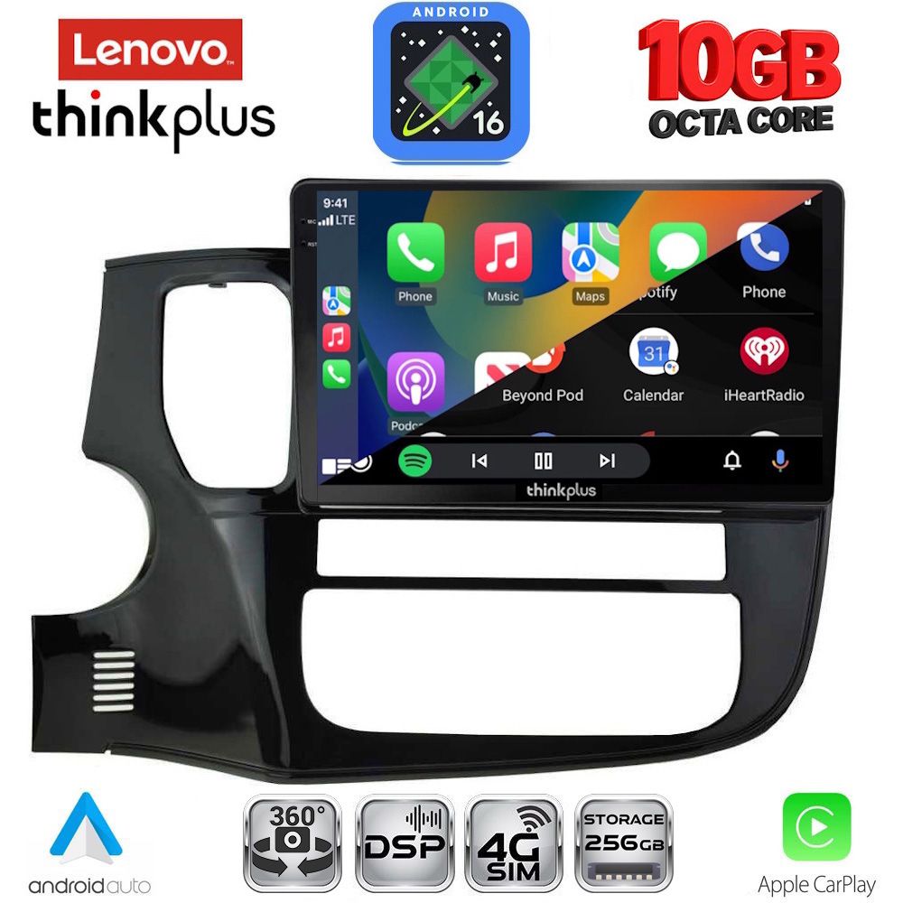 LENOVO LTM 11443_CPA (10inc) MULTIMEDIA TABLET for MITSUBISHI OUTLANDER mod. 2013-2020 LENOVO LTM 11443_CPA (10inc) MULTIMEDIA TABLET for MITSUBISHI OUTLANDER mod. 2013-2020