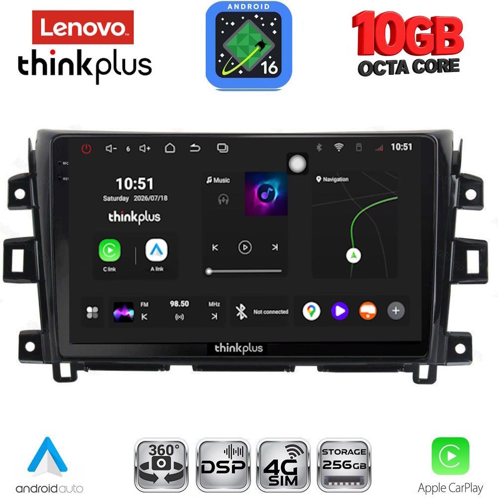LENOVO LTM 11456_CPA (10inc) MULTIMEDIA TABLET for NISSAN NAVARA mod. 2016-2025 LENOVO LTM 11456_CPA (10inc) MULTIMEDIA TABLET for NISSAN NAVARA mod. 2016-2025