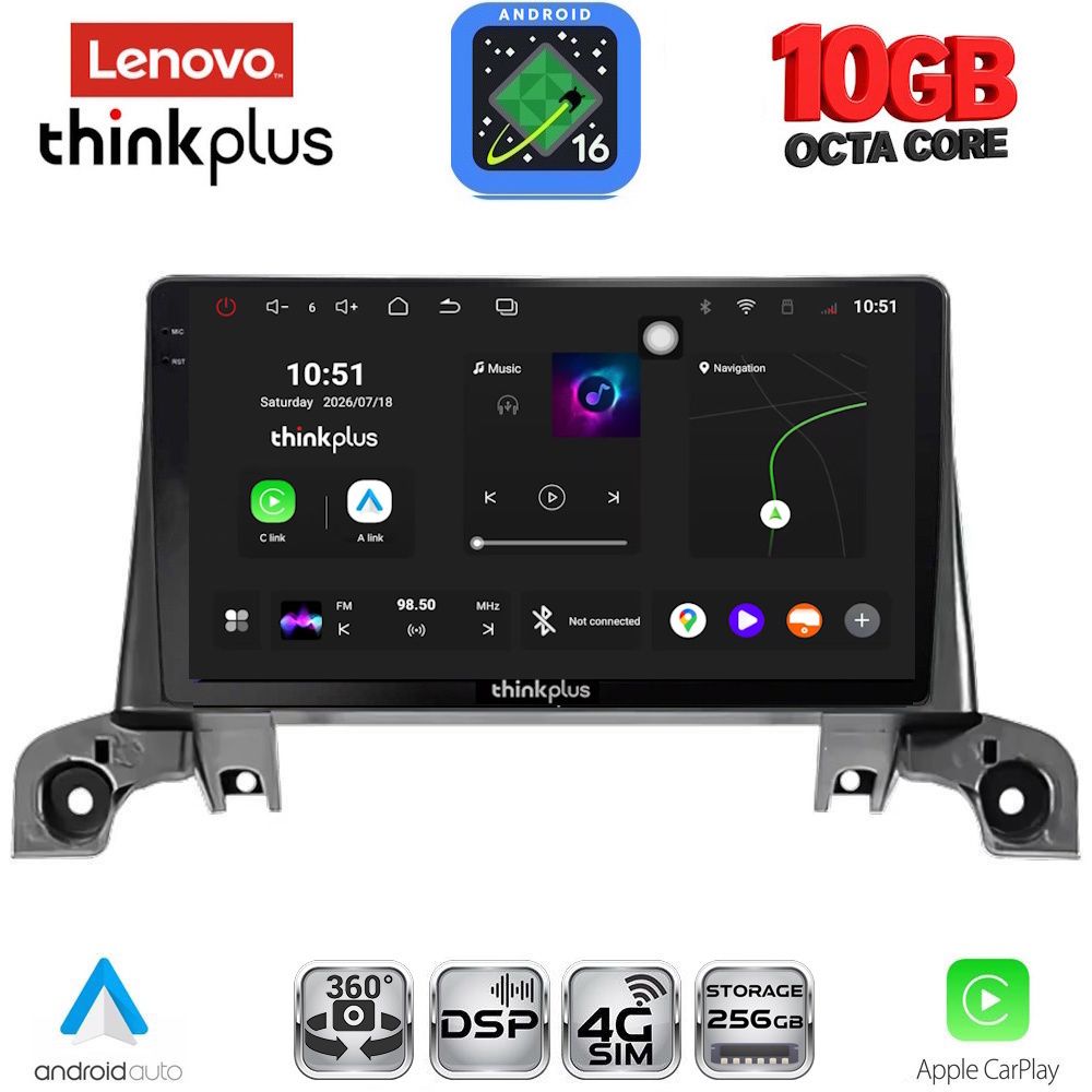 LENOVO LTM 11519_CPA (9inc) MULTIMEDIA TABLET for PEUGEOT 3008 - 5008 mod. 2016-2024 LENOVO LTM 11519_CPA (9inc) MULTIMEDIA TABLET for PEUGEOT 3008 - 5008 mod. 2016-2024