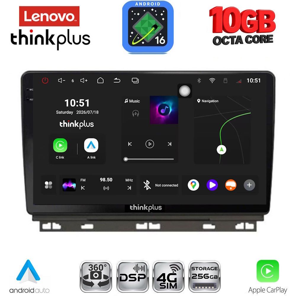 LENOVO LTM 11546_CPA (9inc) MULTIMEDIA TABLET for RENAULT CLIO - CAPTUR mod. 2019-2026 LENOVO LTM 11546_CPA (9inc) MULTIMEDIA TABLET for RENAULT CLIO - CAPTUR mod. 2019-2026