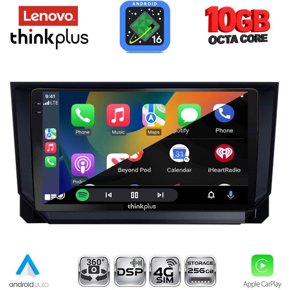 LENOVO LTM 11573_CPA (9inc) MULTIMEDIA TABLET for SEAT ARONA - IBIZA mod. 2018-2026 LENOVO LTM 11573_CPA (9inc) MULTIMEDIA TABLET for SEAT ARONA - IBIZA mod. 2018-2026