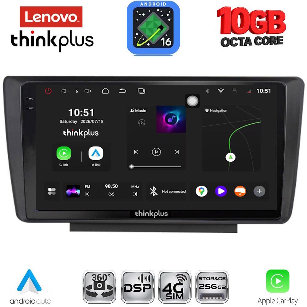 LENOVO LTM 11594_CPA (9inc) MULTIMEDIA TABLET for SKODA OCTAVIA 5 mod. 2005-2012 LENOVO LTM 11594_CPA (9inc) MULTIMEDIA TABLET for SKODA OCTAVIA 5 mod. 2005-2012