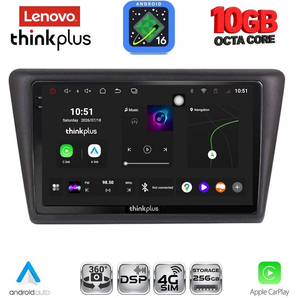 LENOVO LTM 11600_CPA (9inc) MULTIMEDIA TABLET for SKODA RAPID SPACEBACK mod. 2014-2019 LENOVO LTM 11600_CPA (9inc) MULTIMEDIA TABLET for SKODA RAPID SPACEBACK mod. 2014-2019