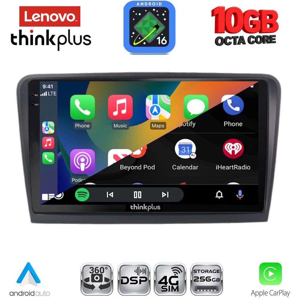 LENOVO LTM 11601_CPA (9inc) MULTIMEDIA TABLET for SKODA RAPID mod. 2012-2023 LENOVO LTM 11601_CPA (9inc) MULTIMEDIA TABLET for SKODA RAPID mod. 2012-2023