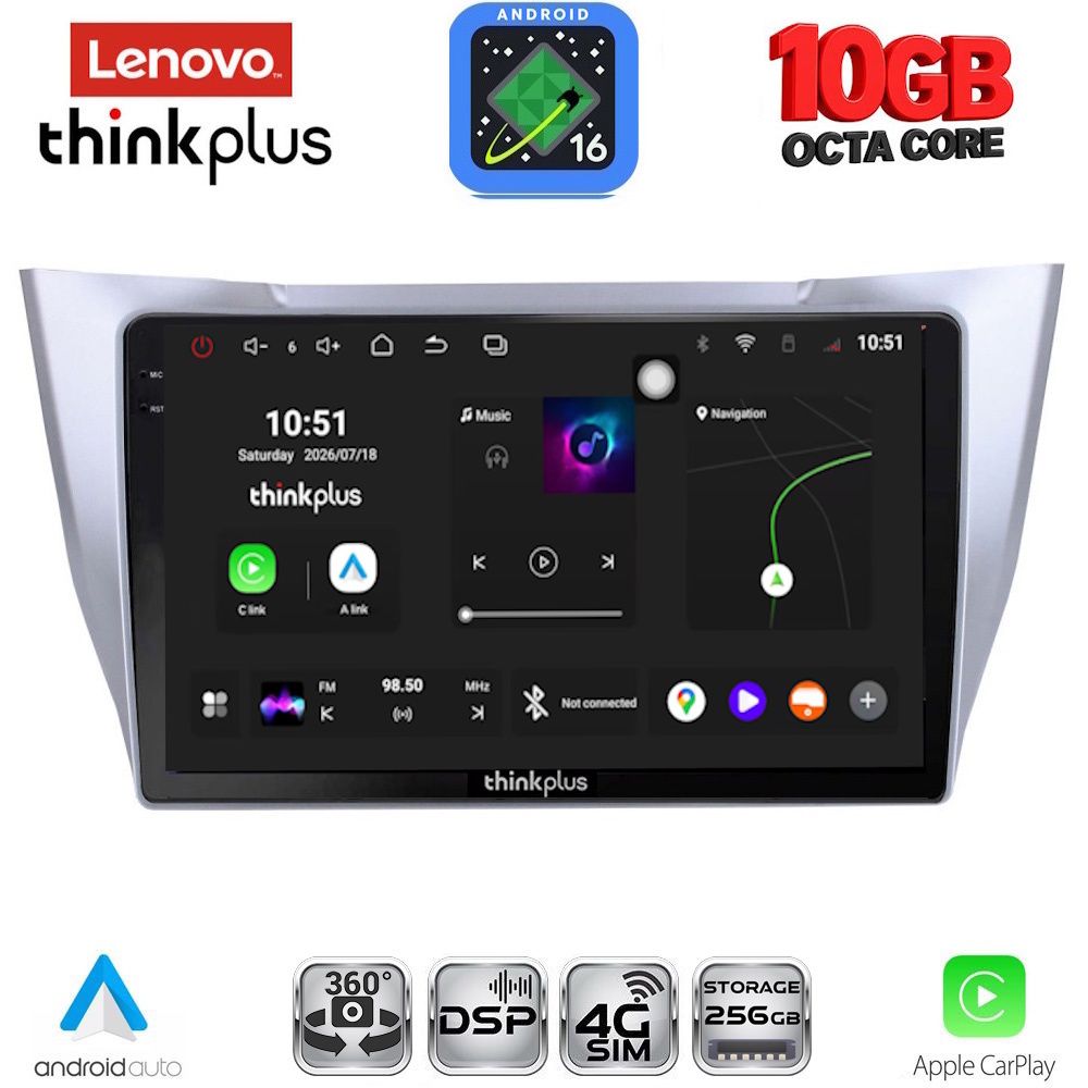 LENOVO LTM 11345SL_CPA (10inc) MULTIMEDIA TABLET for LEXUS RX 300 – 400 mod. 2003-2008 LENOVO LTM 11345SL_CPA (10inc) MULTIMEDIA TABLET for LEXUS RX 300 – 400 mod. 2003-2008