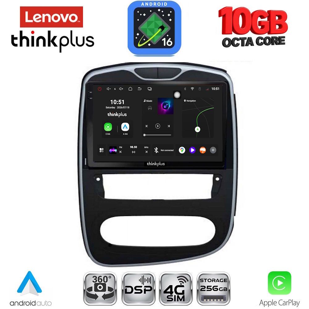 LENOVO LTM 11545_CPA (10inc) MULTIMEDIA TABLET for RENAULT CLIO mod. 2016-2019 LENOVO LTM 11545_CPA (10inc) MULTIMEDIA TABLET for RENAULT CLIO mod. 2016-2019