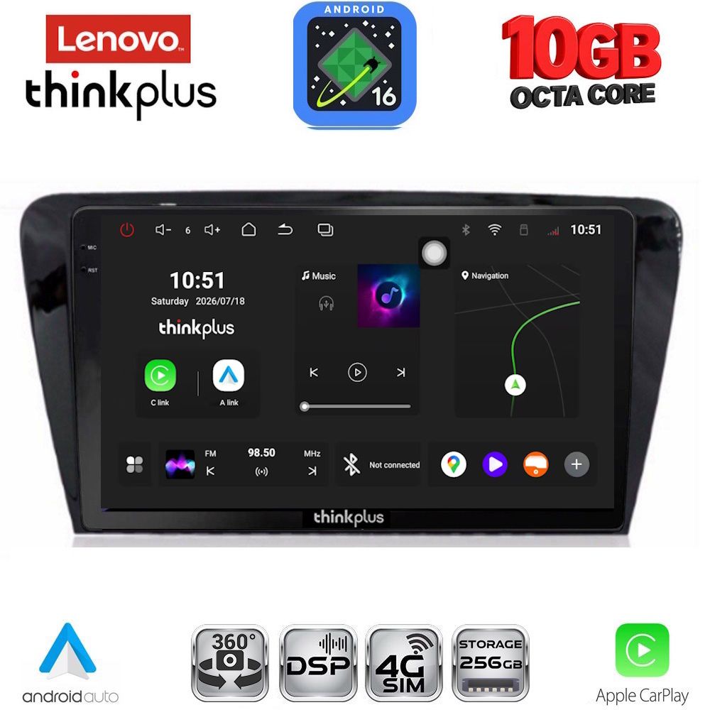 LENOVO LTM 11597_CPA (10inc) MULTIMEDIA TABLET for SKODA OCTAVIA 7 mod. 2013-2021 LENOVO LTM 11597_CPA (10inc) MULTIMEDIA TABLET for SKODA OCTAVIA 7 mod. 2013-2021