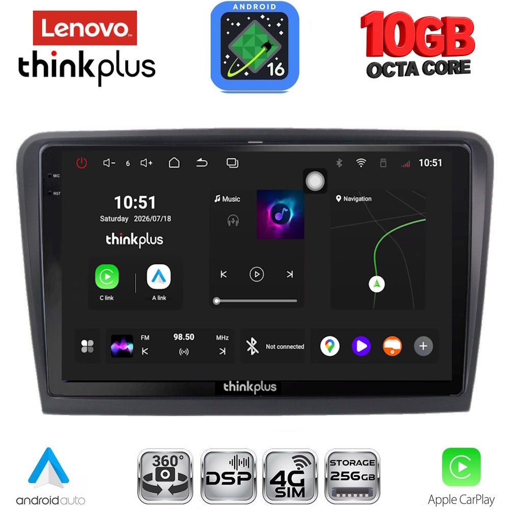 LENOVO LTM 11604B_CPA (10inc) MULTIMEDIA TABLET for SKODA SUPERB mod. 2008-2015 LENOVO LTM 11604B_CPA (10inc) MULTIMEDIA TABLET for SKODA SUPERB mod. 2008-2015