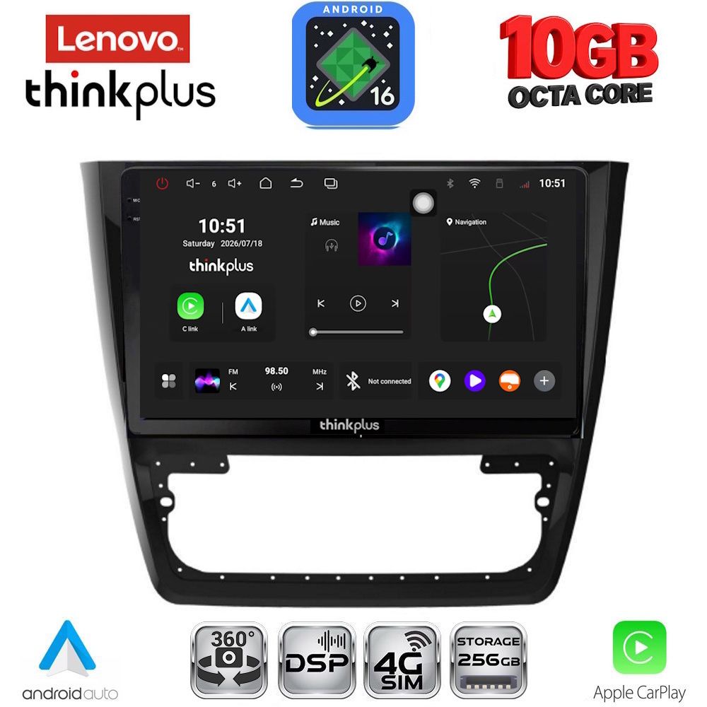 LENOVO LTM 11610_CPA (10inc) MULTIMEDIA TABLET for SKODA YETI mod. 2014-2018 LENOVO LTM 11610_CPA (10inc) MULTIMEDIA TABLET for SKODA YETI mod. 2014-2018