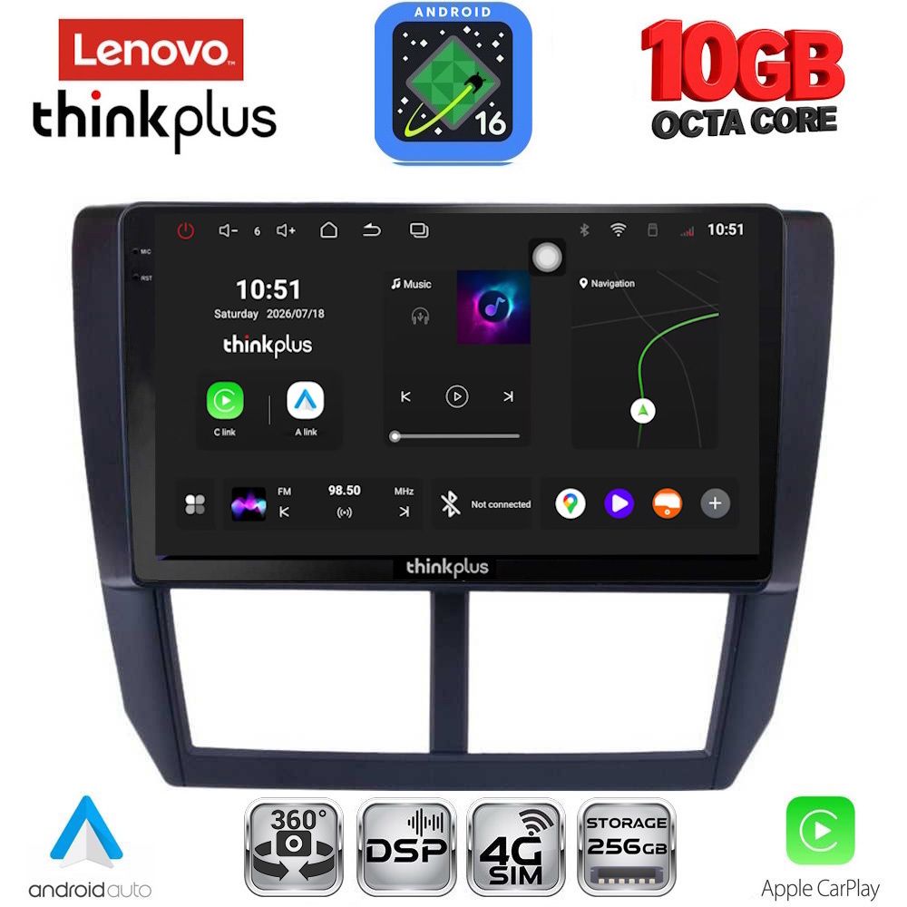 LENOVO LTM 11662_CPA (9inc) MULTIMEDIA TABLET for SUBARU FORESTER - IMPREZA - XV mod. 2008-2013 LENOVO LTM 11662_CPA (9inc) MULTIMEDIA TABLET for SUBARU FORESTER - IMPREZA - XV mod. 2008-2013