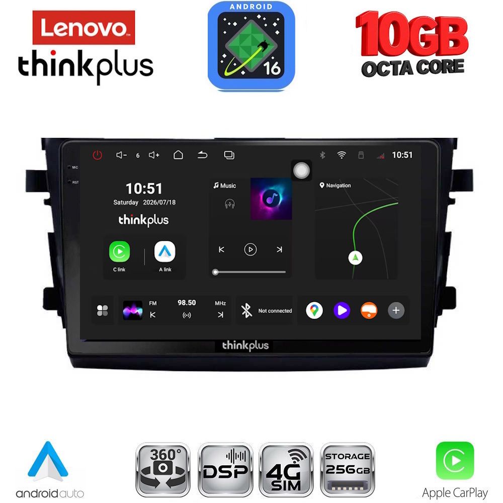 LENOVO LTM 11674_CPA (9inc) MULTIMEDIA TABLET for SUZUKI CELERIO mod. 2015-2021 LENOVO LTM 11674_CPA (9inc) MULTIMEDIA TABLET for SUZUKI CELERIO mod. 2015-2021