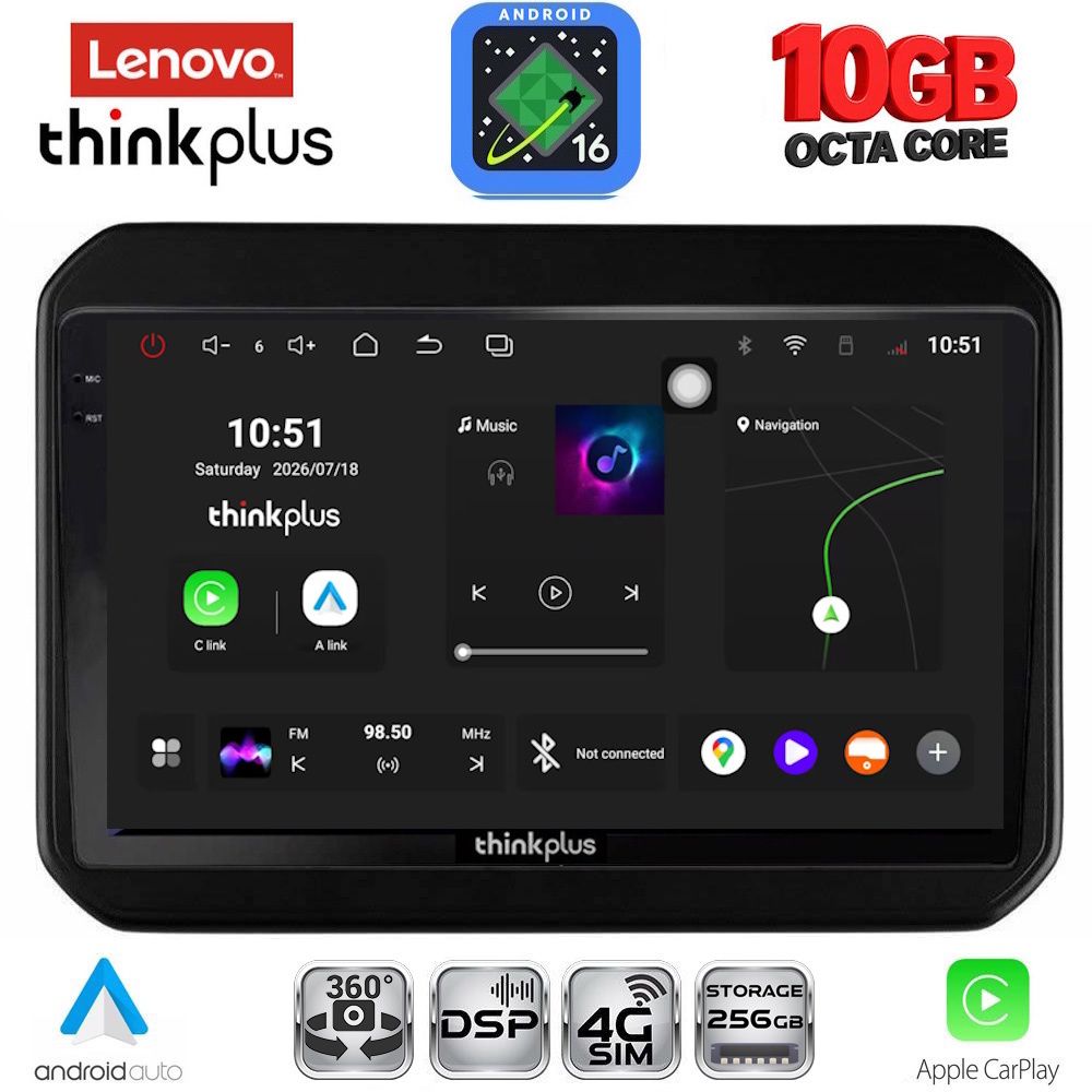 LENOVO LTM 11676_CPA (9inc) MULTIMEDIA TABLET for SUZUKI IGNIS mod. 2016-2026 LENOVO LTM 11676_CPA (9inc) MULTIMEDIA TABLET for SUZUKI IGNIS mod. 2016-2026