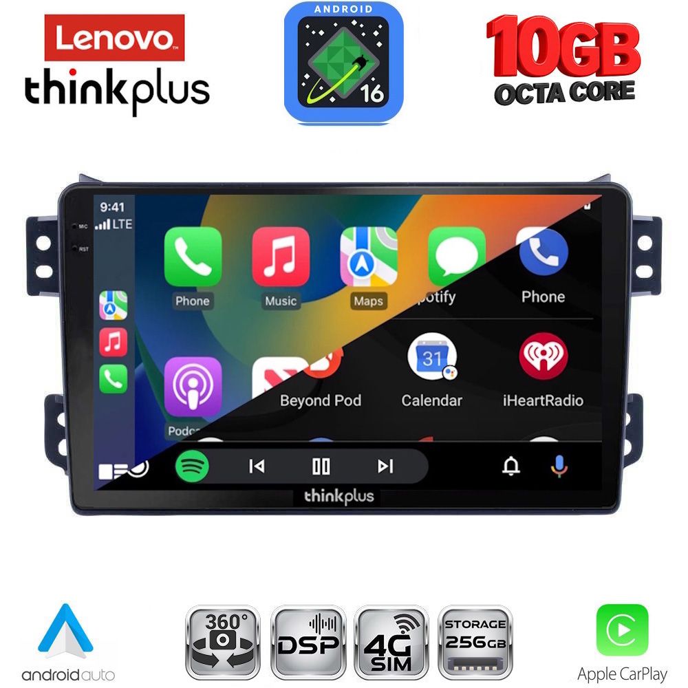 LENOVO LTM 11682_CPA (9inc) MULTIMEDIA TABLET for OPEL AGILA - SUZUKI SPLASH mod. 2008-2018 LENOVO LTM 11682_CPA (9inc) MULTIMEDIA TABLET for OPEL AGILA - SUZUKI SPLASH mod. 2008-2018