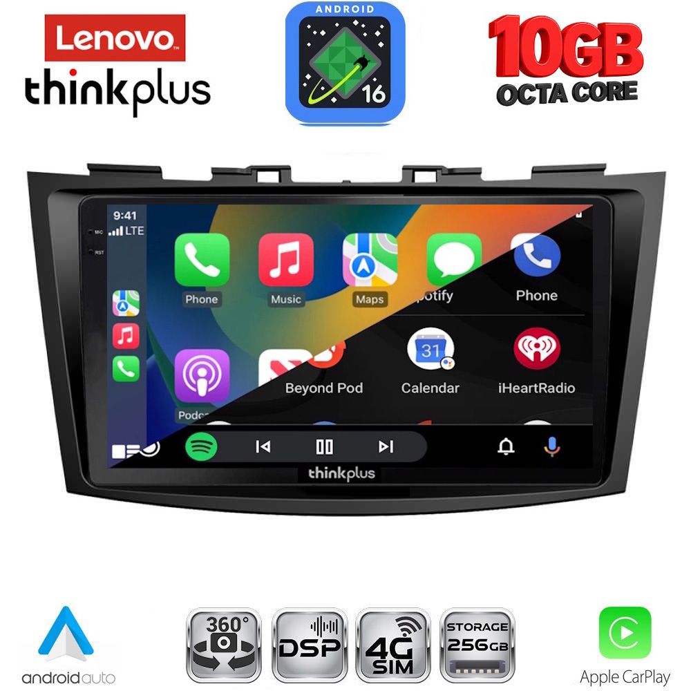 LENOVO LTM 11685_CPA (9inc) MULTIMEDIA TABLET for SUZUKI SWIFT mod. 2011-2016 LENOVO LTM 11685_CPA (9inc) MULTIMEDIA TABLET for SUZUKI SWIFT mod. 2011-2016