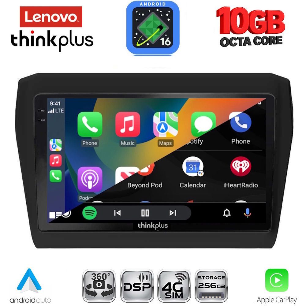 LENOVO LTM 11686_CPA (9inc) MULTIMEDIA TABLET for SUZUKI SWIFT mod. 2017-2023 LENOVO LTM 11686_CPA (9inc) MULTIMEDIA TABLET for SUZUKI SWIFT mod. 2017-2023
