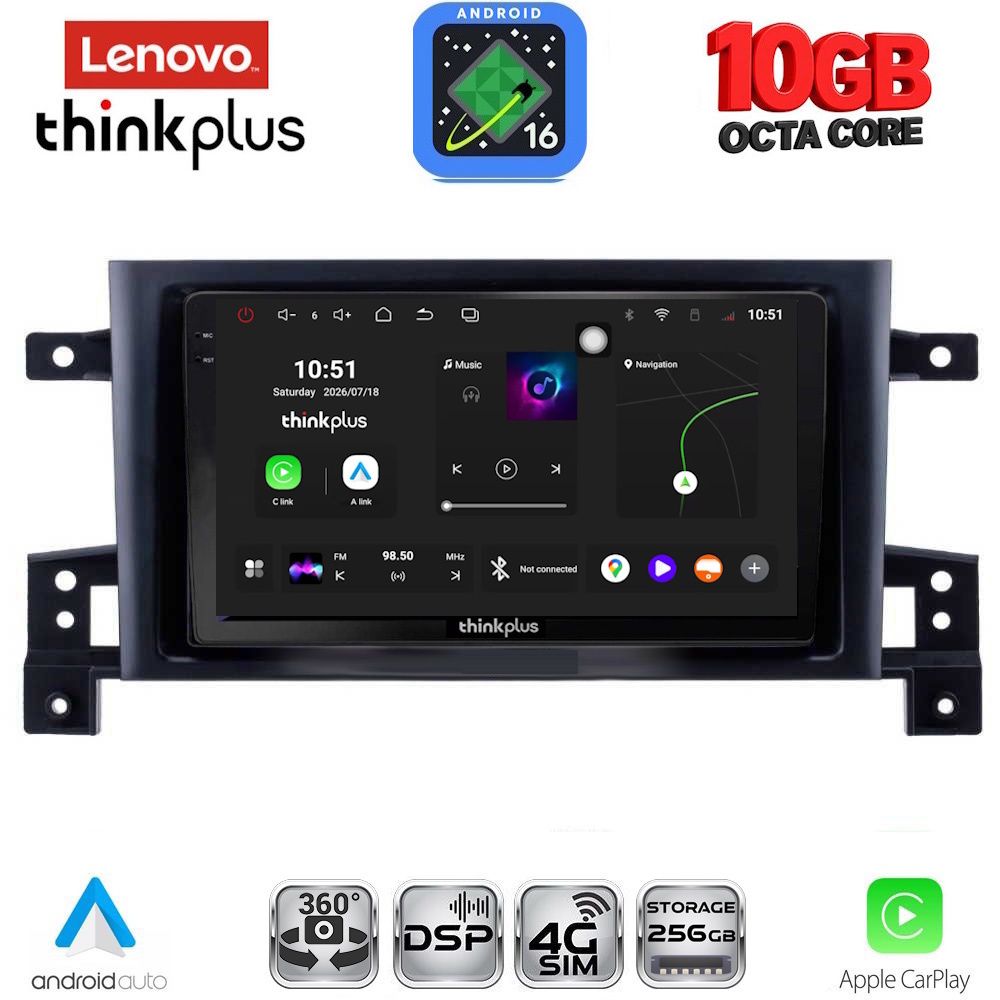 LENOVO LTM 11696_CPA (9inc) MULTIMEDIA TABLET for SUZUKI GRAND VITARA mod. 2005-2015 LENOVO LTM 11696_CPA (9inc) MULTIMEDIA TABLET for SUZUKI GRAND VITARA mod. 2005-2015