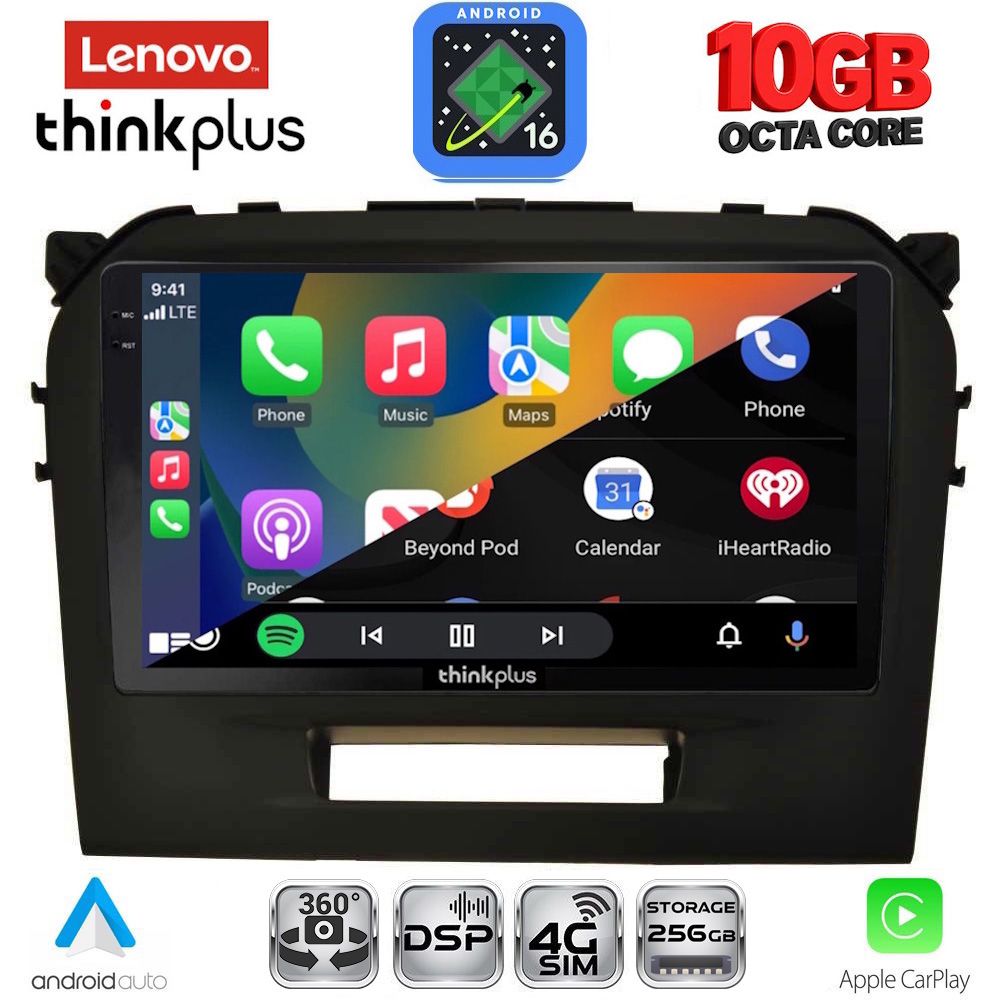 LENOVO LTM 11697BL_CPA (9inc) MULTIMEDIA TABLET for SUZUKI VITARA mod. 2016-2022 (BLACK) LENOVO LTM 11697BL_CPA (9inc) MULTIMEDIA TABLET for SUZUKI VITARA mod. 2016-2022 (BLACK)