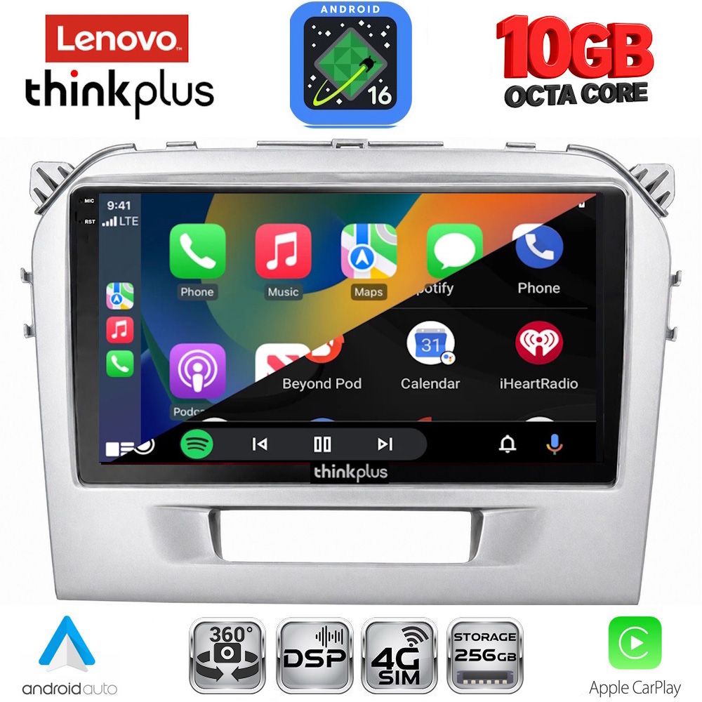 LENOVO LTM 11697SL_CPA (9inc) MULTIMEDIA TABLET for SUZUKI VITARA mod. 2016-2022 (SILVER) LENOVO LTM 11697SL_CPA (9inc) MULTIMEDIA TABLET for SUZUKI VITARA mod. 2016-2022 (SILVER)