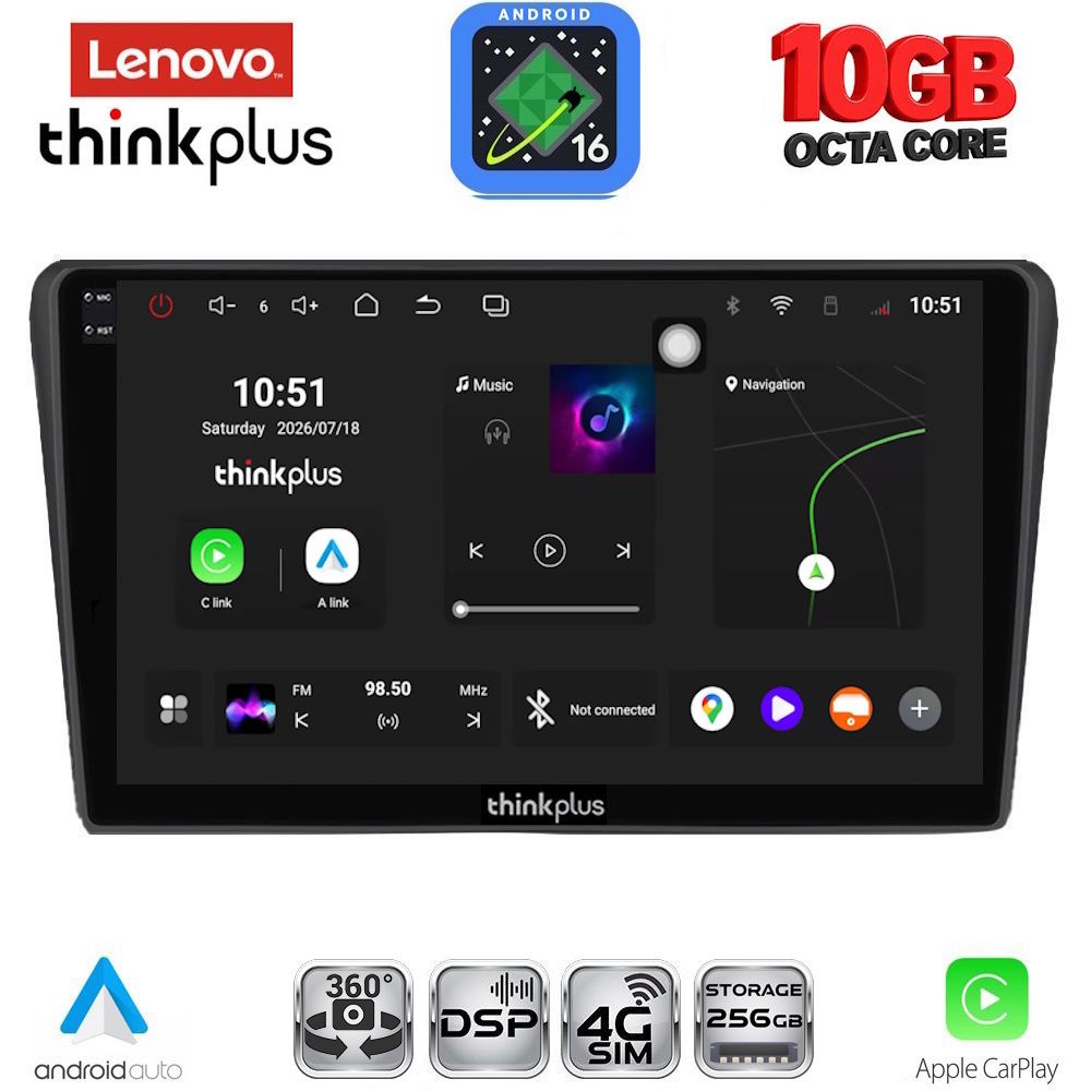 LENOVO LTM 11704BL_CPA (9inc) MULTIMEDIA TABLET for TOYOTA AVENSIS (T25) mod. 2003-2009 (BLACK) LENOVO LTM 11704BL_CPA (9inc) MULTIMEDIA TABLET for TOYOTA AVENSIS (T25) mod. 2003-2009 (BLACK)