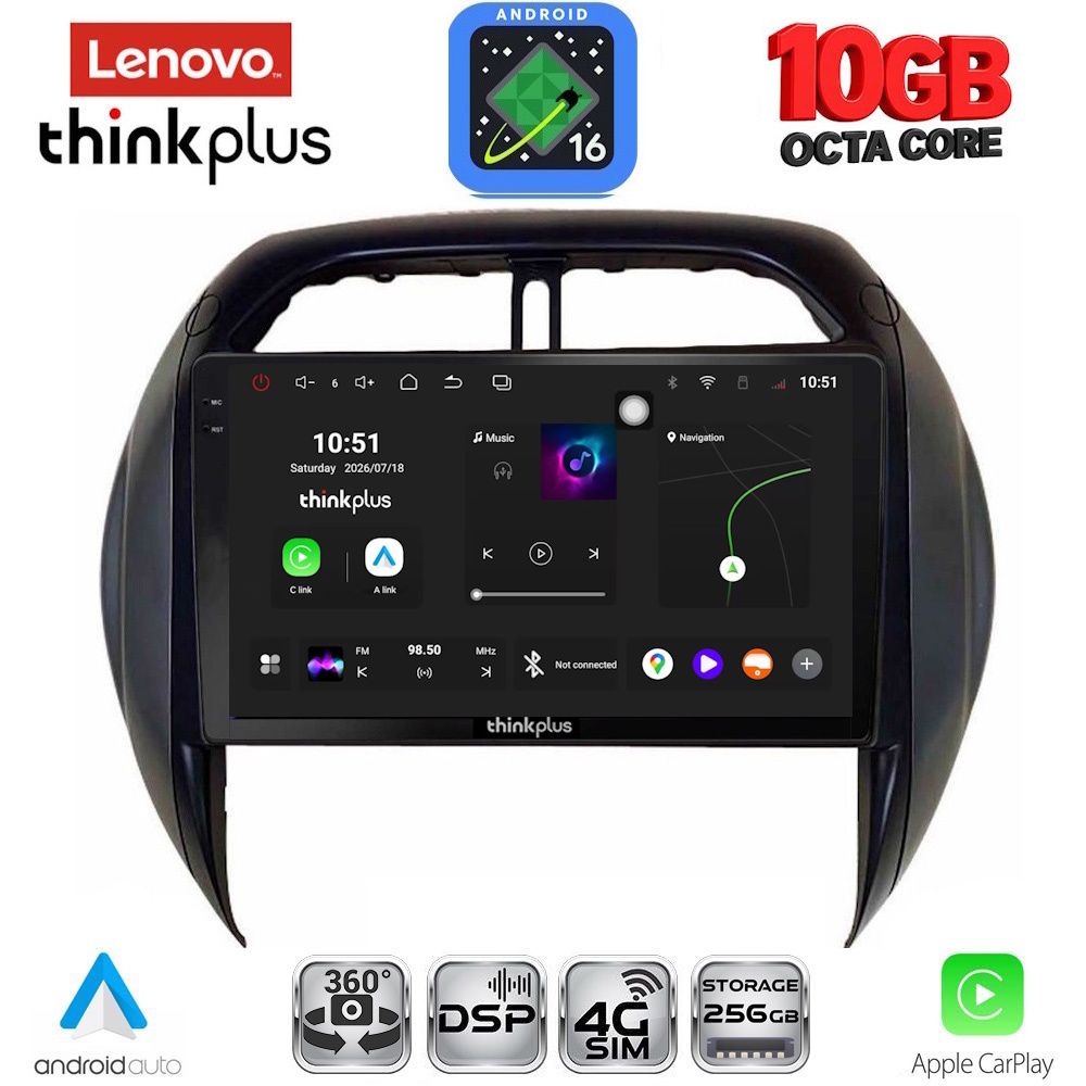 LENOVO LTM 11730CL_CPA (9inc) MULTIMEDIA TABLET for TOYOTA RAV 4 mod. 2000-2006 with CLIMA LENOVO LTM 11730CL_CPA (9inc) MULTIMEDIA TABLET for TOYOTA RAV 4 mod. 2000-2006 with CLIMA