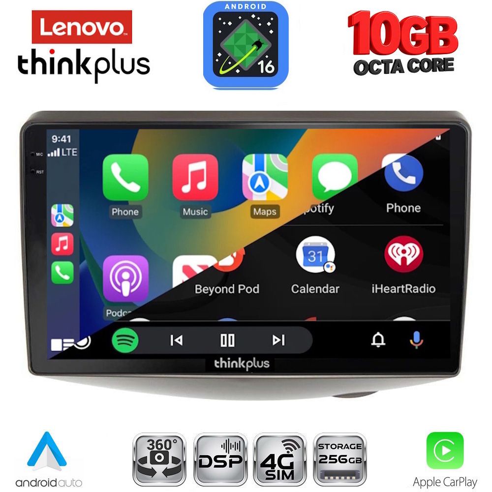 LENOVO LTM 11735_CPA (9inc) MULTIMEDIA TABLET for TOYOTA YARIS mod. 1999-2006 LENOVO LTM 11735_CPA (9inc) MULTIMEDIA TABLET for TOYOTA YARIS mod. 1999-2006