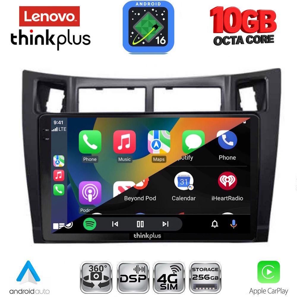 LENOVO LTM 11736BL_CPA (9inc) MULTIMEDIA TABLET for TOYOTA YARIS mod. 2006-2011 (BLACK) LENOVO LTM 11736BL_CPA (9inc) MULTIMEDIA TABLET for TOYOTA YARIS mod. 2006-2011 (BLACK)