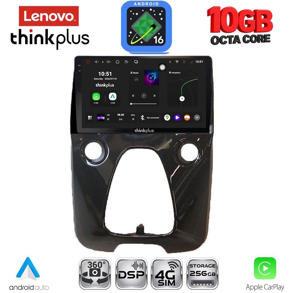 LENOVO LTM 11708_CPA A/C (10inc) MULTIMEDIA TABLET for CITROEN C1-PEUGEOT 108-TOYOTA AYGO mod. 2014-2022 LENOVO LTM 11708_CPA A/C (10inc) MULTIMEDIA TABLET for CITROEN C1-PEUGEOT 108-TOYOTA AYGO mod. 2014-2022