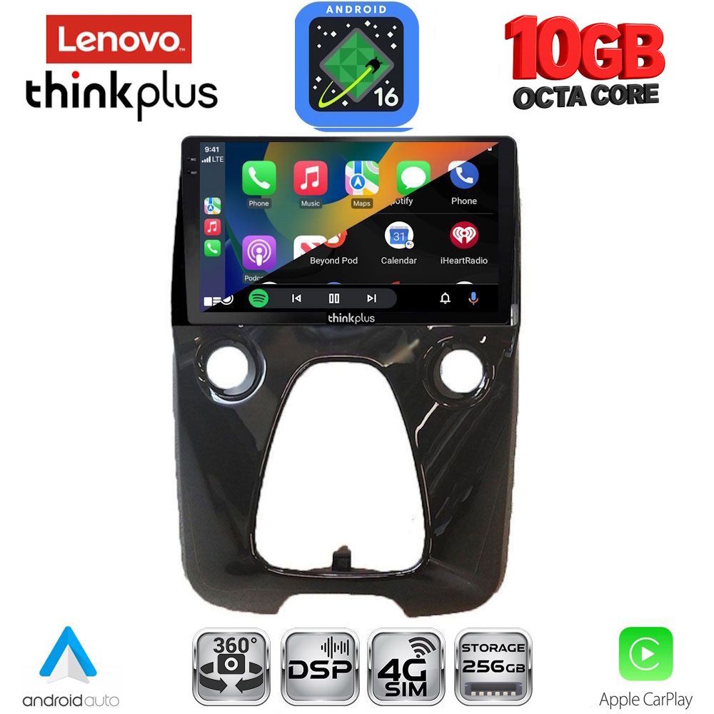 LENOVO LTM 11708_CPA A/C (10inc) MULTIMEDIA TABLET for CITROEN C1-PEUGEOT 108-TOYOTA AYGO mod. 2014-2022 LENOVO LTM 11708_CPA A/C (10inc) MULTIMEDIA TABLET for CITROEN C1-PEUGEOT 108-TOYOTA AYGO mod. 2014-2022