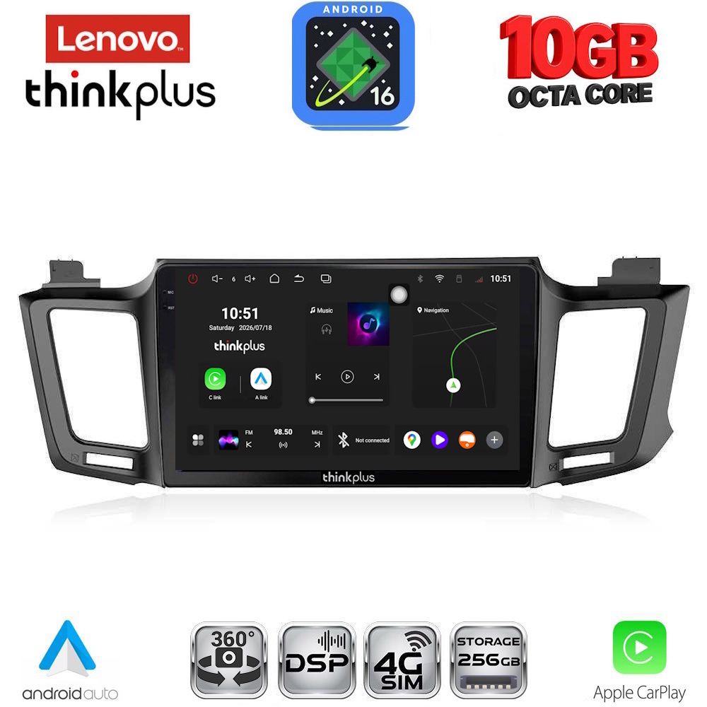LENOVO LTM 11733_CPA (10inc) MULTIMEDIA TABLET for TOYOTA RAV 4 mod. 2013-2019 LENOVO LTM 11733_CPA (10inc) MULTIMEDIA TABLET for TOYOTA RAV 4 mod. 2013-2019