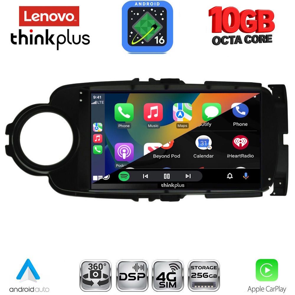 LENOVO LTM 11737BL_CPA (9inc) MULTIMEDIA TABLET for TOYOTA YARIS mod. 2011-2015 (BLACK) LENOVO LTM 11737BL_CPA (9inc) MULTIMEDIA TABLET for TOYOTA YARIS mod. 2011-2015 (BLACK)