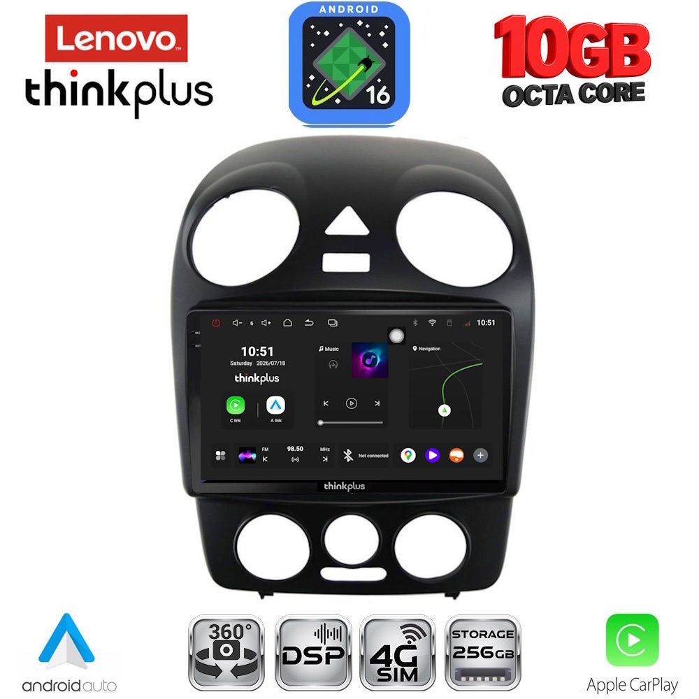 LENOVO LTM 11742_CPA (9inc) MULTIMEDIA TABLET for VW BEETLE mod. 2004-2011 LENOVO LTM 11742_CPA (9inc) MULTIMEDIA TABLET for VW BEETLE mod. 2004-2011