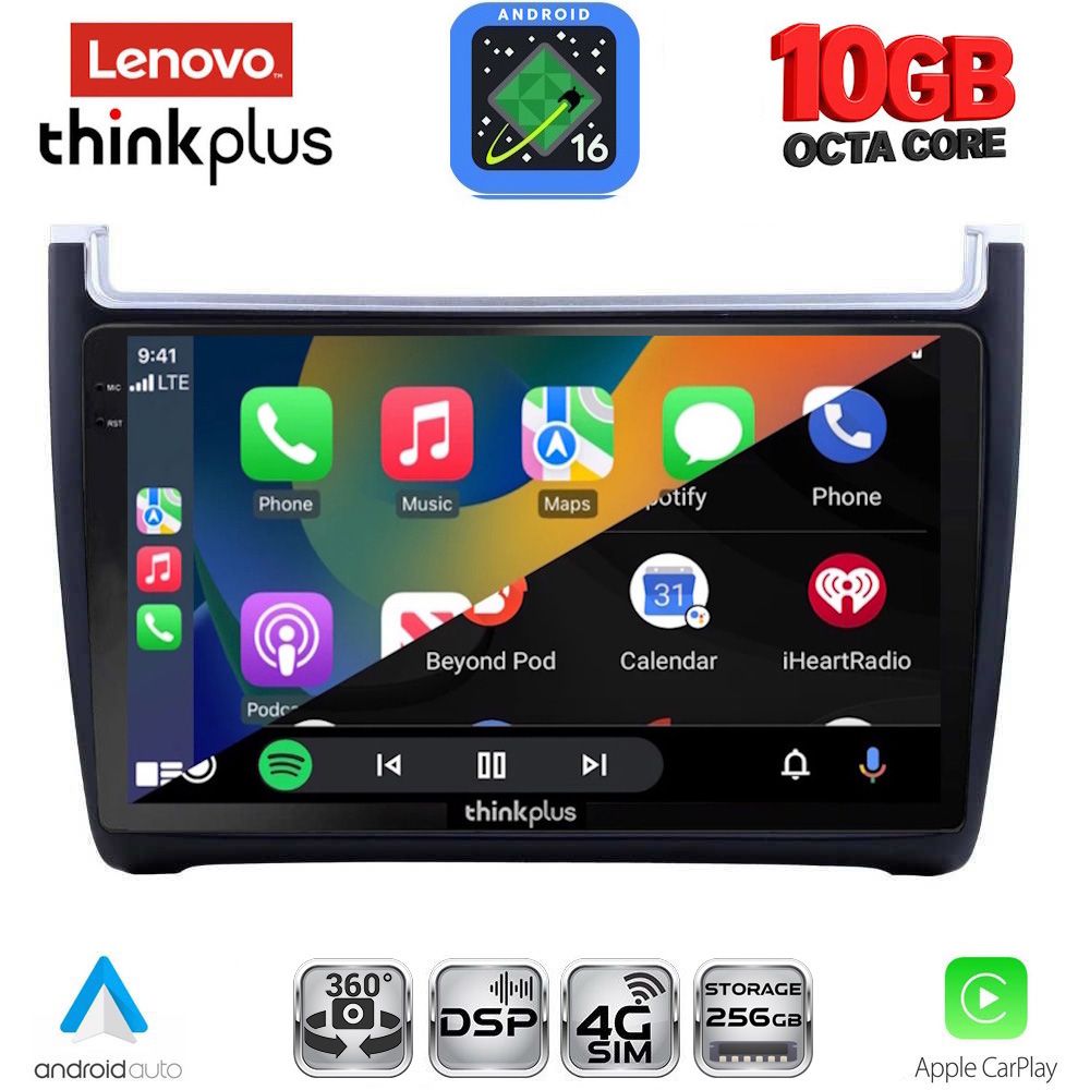 LENOVO LTM 11757_CPA (9inc) MULTIMEDIA TABLET for VW POLO mod. 2014-2017 LENOVO LTM 11757_CPA (9inc) MULTIMEDIA TABLET for VW POLO mod. 2014-2017