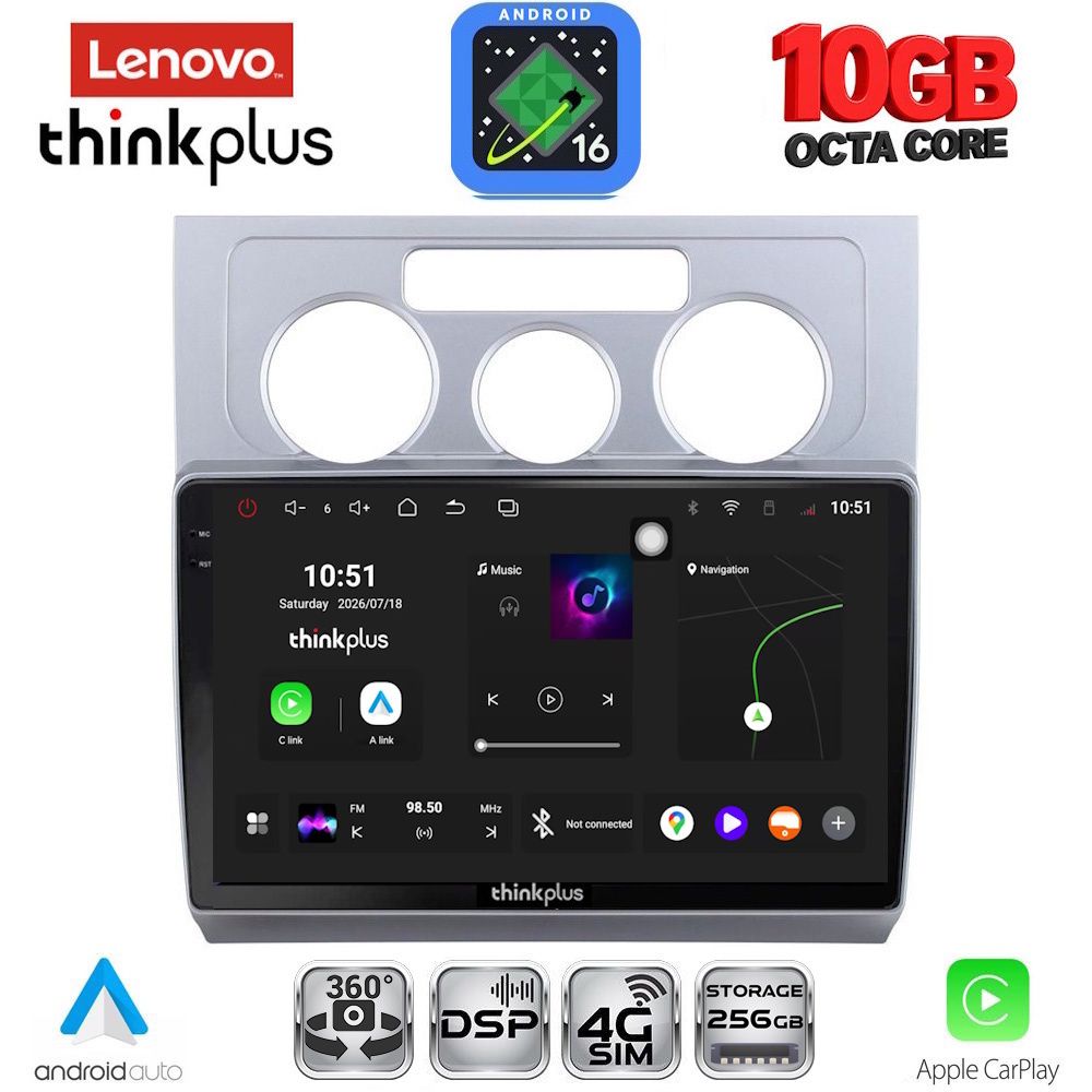 LENOVO LTM 11767AC_CPA (10inc) MULTIMEDIA TABLET for VW TOURAN mod. 2003-2010 with A/C LENOVO LTM 11767AC_CPA (10inc) MULTIMEDIA TABLET for VW TOURAN mod. 2003-2010 with A/C