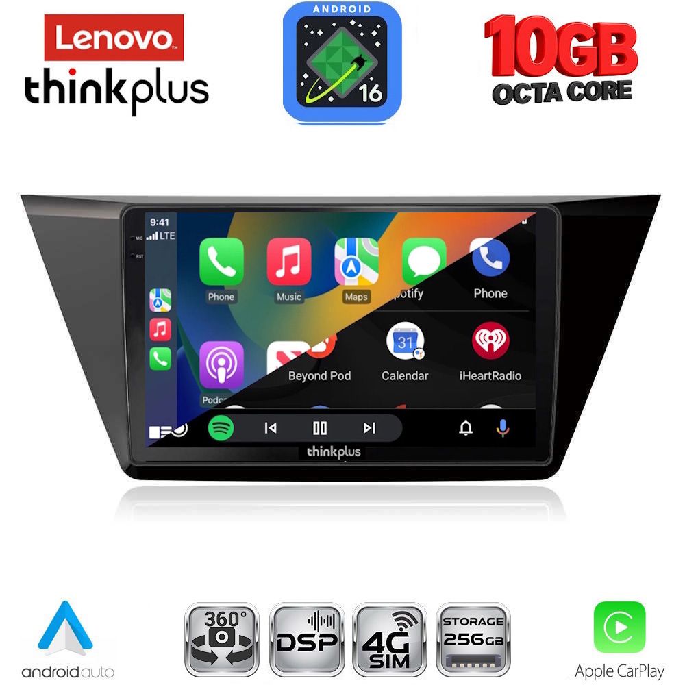 LENOVO LTM 11769_CPA (10inc) MULTIMEDIA TABLET for VW TOURAN mod. 2016-2026 LENOVO LTM 11769_CPA (10inc) MULTIMEDIA TABLET for VW TOURAN mod. 2016-2026